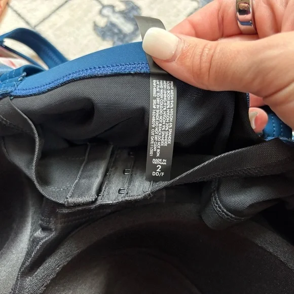 Torrid Floral Underwire Long Mesh Overlay Swim Dress w/ Brief Size 2X DD/F - Picture 10 of 10